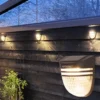 4x HOFTRONIC Tropo - Solar Wandlamp Buiten - IP65 Waterdicht - Wintersolar Technologie Monokristal Zonnepaneel - 3000K Warm Wit (sfeervol) - Solar Tuinverlichting Op Zonne Energie