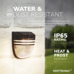 4x HOFTRONIC Tropo - Solar Wandlamp Buiten - IP65 Waterdicht - Wintersolar Technologie Monokristal Zonnepaneel - 3000K Warm Wit (sfeervol) - Solar Tuinverlichting Op Zonne Energie -Tuinmeubelseries Winkel 1200x1200 2217