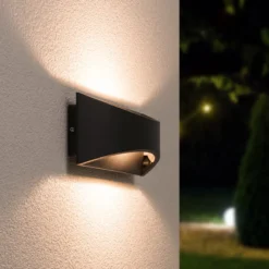 HOFTRONIC Lowa - LED Wandlamp Rechthoek - Up And Down Light (2 Lichts) - 6 Watt 3000K Warm Wit Licht - Modern Design - IP54 Waterdicht - Geschikt Als Binnen En Buiten Wandlamp - 3 Jaar Garantie -Tuinmeubelseries Winkel 1200x1200 2230