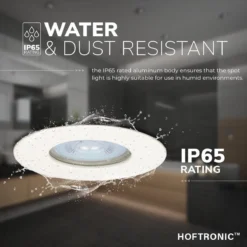 HOFTRONIC - 6x Bari LED Inbouwspots Badkamer Wit - GU10 LED Spots Inbouw - 5W 400lm - 4000K Neutraal Wit Licht - IP65 Waterdicht - Inbouw Spots Plafond - Plafondspots Voor Woonkamer, Keuken, Slaapkamer En Buiten -Tuinmeubelseries Winkel 1200x1200 2233