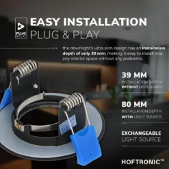 HOFTRONIC™ LED Inbouwspots 3 Spots - Zwart - Rond - IP65 - GU10 - Dimbaar - Spot Bari - 5 Watt 2700K Warm Wit -Tuinmeubelseries Winkel 1200x1200 2247