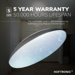 HOFTRONIC - LED Plafondlamp - Plafonnière - RVS - 12 Watt - IP65 Waterdicht - Kleur Instelbaar (2700K, 4000K & 5000K) - 1200 Lumen - IK10 Stootveilig - Ø25 Cm - Geschikt Voor Badkamer - Voor Binnen En Buiten - 3 Jaar Garantie 12 HOFTRONIC - LED Plafondlamp - Plafonnière - RVS - 12 Watt - IP65 Waterdicht - Kleur Instelbaar (2700K, 4000K & 5000K) - 1200 Lumen - IK10 Stootveilig - Ø25 Cm - Geschikt Voor Badkamer - Voor Binnen En Buiten - 3 Jaar Garantie -Tuinmeubelseries Winkel 1200x1200 2281
