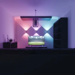 Hoftronic Smart Cupo - LED Wandlamp Up & Down Smart - RGBWW 16,5 Miljoen Kleuren - 6 Watt 600 Lumen - Zwart - Gevellamp Met Music Sync - IP54 Waterdicht - Geschikt Als Wandlamp Buiten, Wandlamp Badkamer En Wandlamp Binnen - 3 Jaar Garantie -Tuinmeubelseries Winkel 1200x1200 2289