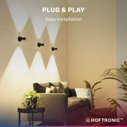 Hoftronic Smart Cupo - LED Wandlamp Up & Down Smart - RGBWW 16,5 Miljoen Kleuren - 6 Watt 600 Lumen - Zwart - Gevellamp Met Music Sync - IP54 Waterdicht - Geschikt Als Wandlamp Buiten, Wandlamp Badkamer En Wandlamp Binnen - 3 Jaar Garantie -Tuinmeubelseries Winkel 1200x1200 2292