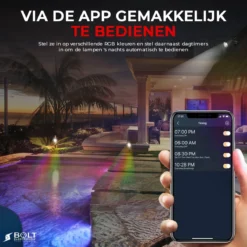 Bolt Electronics ® Tuinspot – Tuinverlichting LED Buiten – Hanglamp Buitenverlichting – Prikspot Buitenlamp - RGB Lamp – Bedienbaar Via App Tuinlamp – IP68 Waterdicht Muurlamp – Wandlamp – Verlichting Terras En Tuin – 9 Stuks -Tuinmeubelseries Winkel 1200x1200 2317