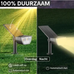 Happy Goods - Solar Prikspot - Buitenlampen - Tuinsteker - Buiten - Solar - Tuinverlichting - Lampen - Buiten Verlichting - Tuinlantaarn - Padverlichting - Zonne-energie - Warm White - Prikspot - Zomer - Duurzaam -Tuinmeubelseries Winkel 1200x1200 2340