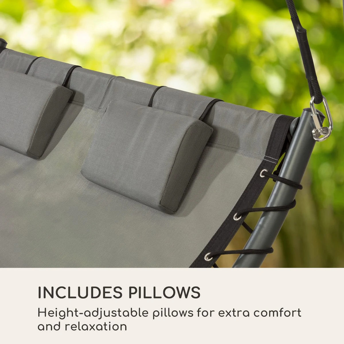 Blumfeldt Palermo schommelbank - Hollywoodschommel 130 x 207 cm - Ligbed met dak - Schommelstoel voor 2 personen - Tuinbank inclusief nekkussens - Stalen frame en polyester dak - Grijs Blumfeldt Palermo Schommelbank - Hollywoodschommel 130 X 207 Cm - Ligbed Met Dak - Schommelstoel Voor 2 Personen - Tuinbank Inclusief Nekkussens - Stalen Frame En Polyester Dak - Grijs -Tuinmeubelseries Winkel 1200x1200 235