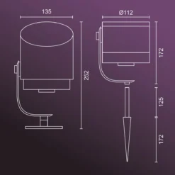 Philips Hue Lily XL-tuinspot - Wit En Gekleurd Licht - Zwart - Laagspanning -Tuinmeubelseries Winkel 1200x1200 2383