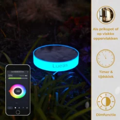Lueas® - Solar Grondspot Telefoonbestuurbaar- Met App - Zonne-energie - Muurlamp - Lichtsensor - Bluetooth -Tuinmeubelseries Winkel 1200x1200 2443
