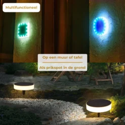 Lueas® - Solar Grondspot Telefoonbestuurbaar- Met App - Zonne-energie - Muurlamp - Lichtsensor - Bluetooth -Tuinmeubelseries Winkel 1200x1200 2446