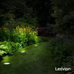 Ledvion Leo - LED Grondspot - 1m Kabel - RVS Geborsteld - Rond - GU10 Fitting - IP67 -Tuinmeubelseries Winkel 1200x1200 2466