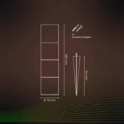 Calex Smart Outdoor LED Buitenlamp - Slimme Grondspot - Sokkellamp RGB En Warm Wit Licht- 4W - Zwart -Tuinmeubelseries Winkel 1200x1200 2472