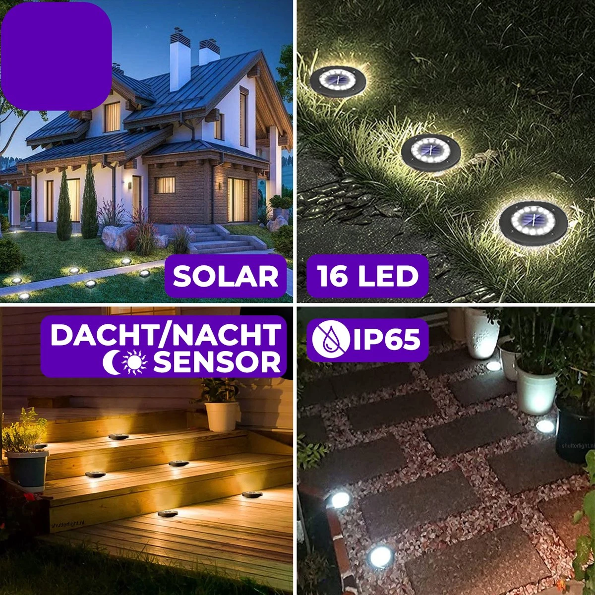 Shutterlight® 16 LED Solar Grondspot - Tuinverlichting - Zonlichtsensor - Zonne-energie - Matte Zwart - Warm Wit Licht - 4 Stuks - Buiten Shutterlight® 16 LED Solar Grondspot - Tuinverlichting - Zonlichtsensor - Zonne-energie - Matte Zwart - Warm Wit Licht - 4 Stuks - Buiten -Tuinmeubelseries Winkel 1200x1200 2480