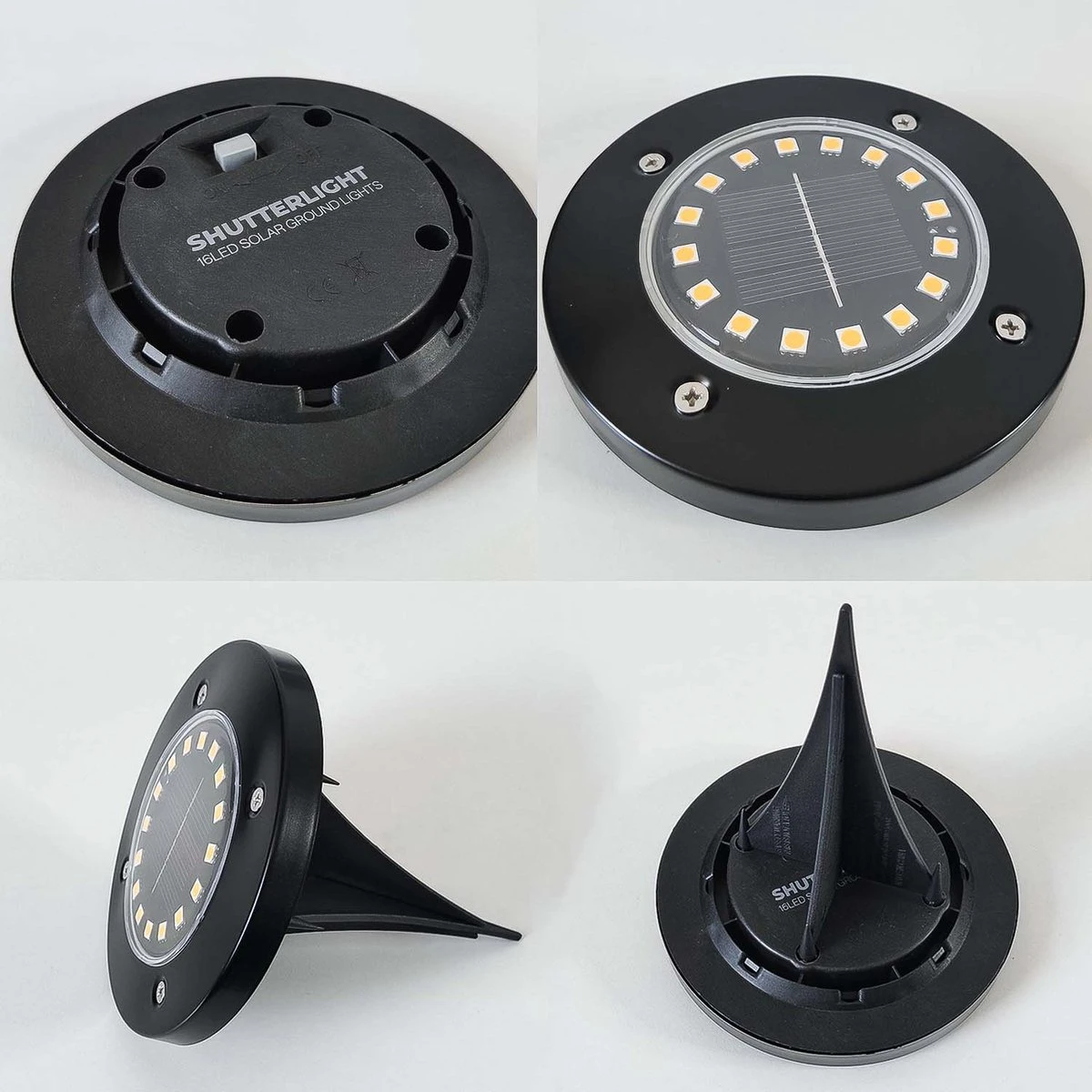 Shutterlight® 16 LED Solar Grondspot - Tuinverlichting - Zonlichtsensor - Zonne-energie - Matte Zwart - Warm Wit Licht - 4 Stuks - Buiten Shutterlight® 16 LED Solar Grondspot - Tuinverlichting - Zonlichtsensor - Zonne-energie - Matte Zwart - Warm Wit Licht - 4 Stuks - Buiten -Tuinmeubelseries Winkel 1200x1200 2481