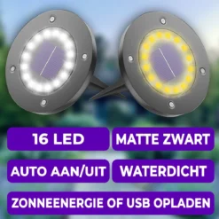 Shutterlight® 16 LED Solar Grondspot - Tuinverlichting - Zonlichtsensor - Zonne-energie - Matte Zwart - Warm Wit Licht - 4 Stuks - Buiten 8 Shutterlight® 16 LED Solar Grondspot - Tuinverlichting - Zonlichtsensor - Zonne-energie - Matte Zwart - Warm Wit Licht - 4 Stuks - Buiten -Tuinmeubelseries Winkel 1200x1200 2483