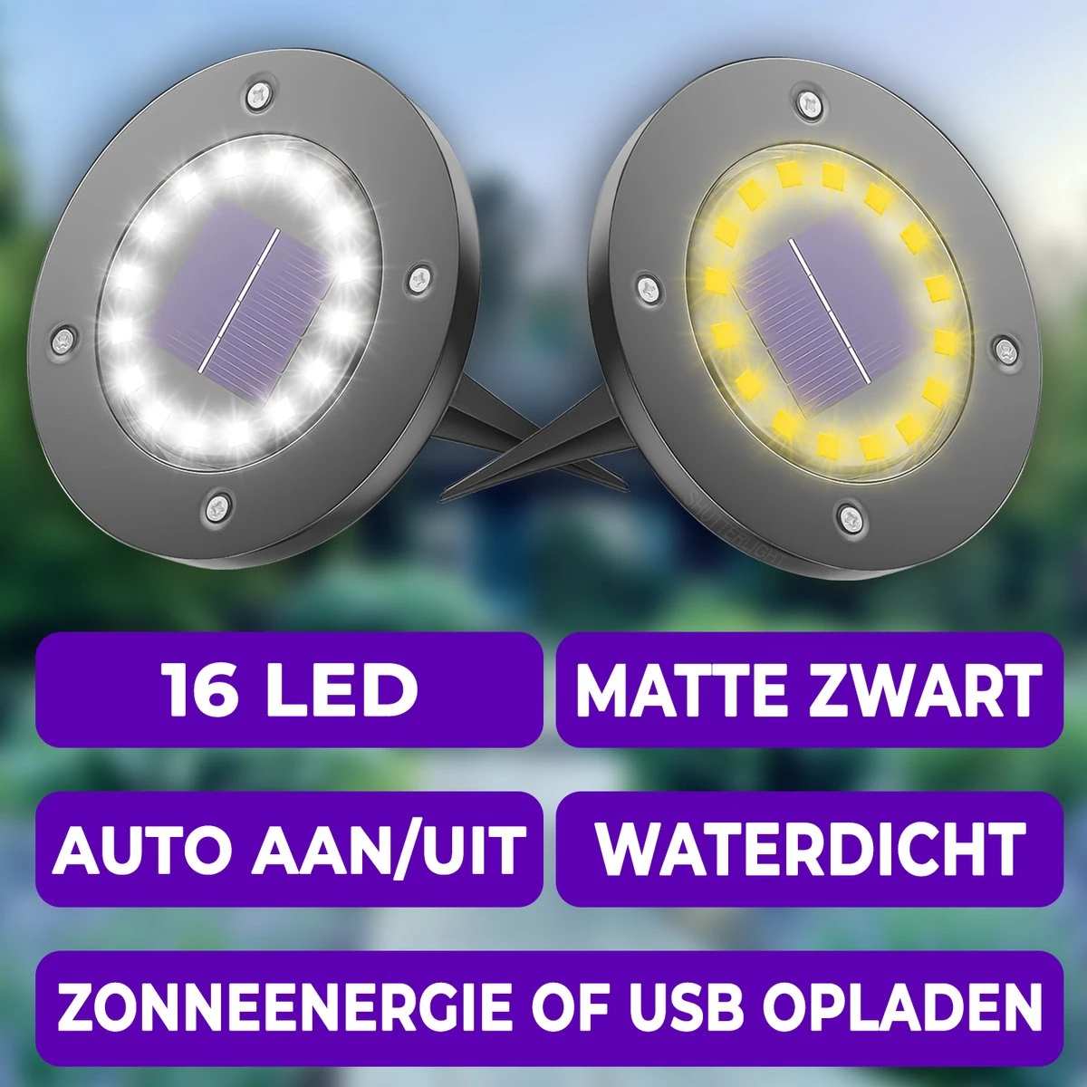 Shutterlight® 16 LED Solar Grondspot - Tuinverlichting - Zonlichtsensor - Zonne-energie - Matte Zwart - Warm Wit Licht - 4 Stuks - Buiten Shutterlight® 16 LED Solar Grondspot - Tuinverlichting - Zonlichtsensor - Zonne-energie - Matte Zwart - Warm Wit Licht - 4 Stuks - Buiten -Tuinmeubelseries Winkel 1200x1200 2483