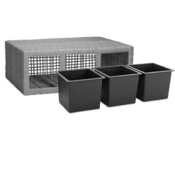 Casaria Staande Plantenbak – Met Waterafvoer 83x30,5x60cm - Zwart -Tuinmeubelseries Winkel 1200x1200 2486