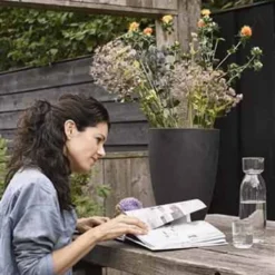 Capi Europe - Vaas Elegant Laag Smooth NL - 26x36 - Zwart - Voor Binnen En Buiten - KBL781 -Tuinmeubelseries Winkel 1200x1200 2491