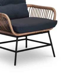 BUITEN Living Dex Wicker Loungestoel Tuin Incl. Wicker Voetenbank | Wicker + Aluminium | Bamboe Antraciet -Tuinmeubelseries Winkel 1200x1200 25