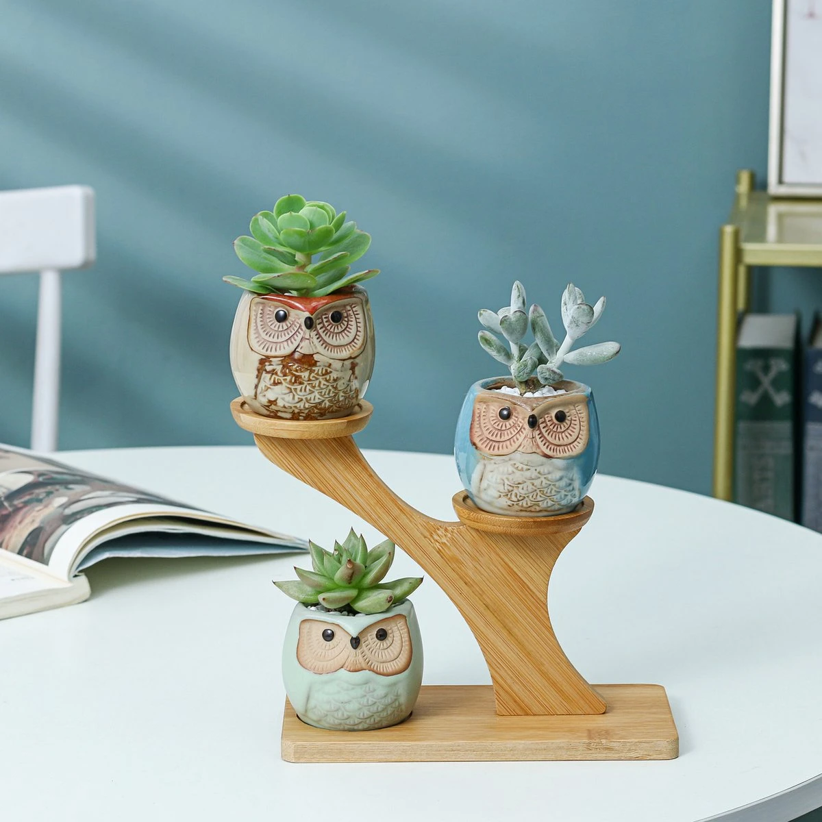 Luxe Bamboe Houten Boom met 3 Keramiek Uil Bloempotten/Plantenpotten op Standaard/Voet voor Binnen en Buiten - Modern Design Bloempot/Plantenpot op Poten/Pootjes-Plantenbak Mini Cactus nep Plant Pot Houder - Kleine Bloembakken Plantenrek/Plantenkurk Luxe Bamboe Houten Boom Met 3 Keramiek Uil Bloempotten/Plantenpotten Op Standaard/Voet Voor Binnen En Buiten - Modern Design Bloempot/Plantenpot Op Poten/Pootjes-Plantenbak Mini Cactus Nep Plant Pot Houder - Kleine Bloembakken Plantenrek/Plantenkurk -Tuinmeubelseries Winkel 1200x1200 2534