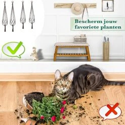 9 Stuks Zwart Macrame Plantenhangers - Boho Handgeweven Katoen Hangpot Voor Binnen/Buiten - Hangende Bloempot Met Kralen - Macramé Touw/Koord Hangplant Houder - Bohemian Wandhanger Decoratie - Plant Hanger - Verticale Tuin Bloempothouder Planthanger -Tuinmeubelseries Winkel 1200x1200 2575