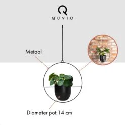 QUVIO Bloempot Hangend / Bloempotten Voor Binnen / Bloempotten / Bloempot Binnen / Bloempot Met Ophanghaak - Metaal 8 QUVIO Bloempot Hangend / Bloempotten Voor Binnen / Bloempotten / Bloempot Binnen / Bloempot Met Ophanghaak - Metaal -Tuinmeubelseries Winkel 1200x1200 2597