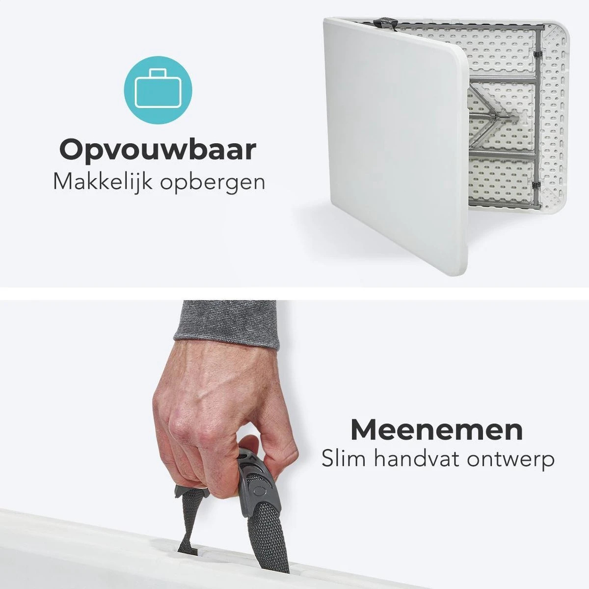 LifeGoods Klaptafel - Inklapbaar - 70x180cm - Verstelbare Vouwtafel - Weerbestendig - Wit LifeGoods Klaptafel - Inklapbaar - 70x180cm - Verstelbare Vouwtafel - Weerbestendig - Wit -Tuinmeubelseries Winkel 1200x1200 29