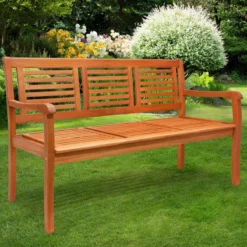 Casaria Tuinbank - FSC®-Gecertificeerd Eucalyptushout - 153cm Bruin -Tuinmeubelseries Winkel 1200x1200 297