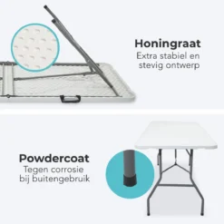 LifeGoods Klaptafel - Inklapbaar - 70x180cm - Verstelbare Vouwtafel - Weerbestendig - Wit 2 LifeGoods Klaptafel - Inklapbaar - 70x180cm - Verstelbare Vouwtafel - Weerbestendig - Wit -Tuinmeubelseries Winkel 1200x1200 30