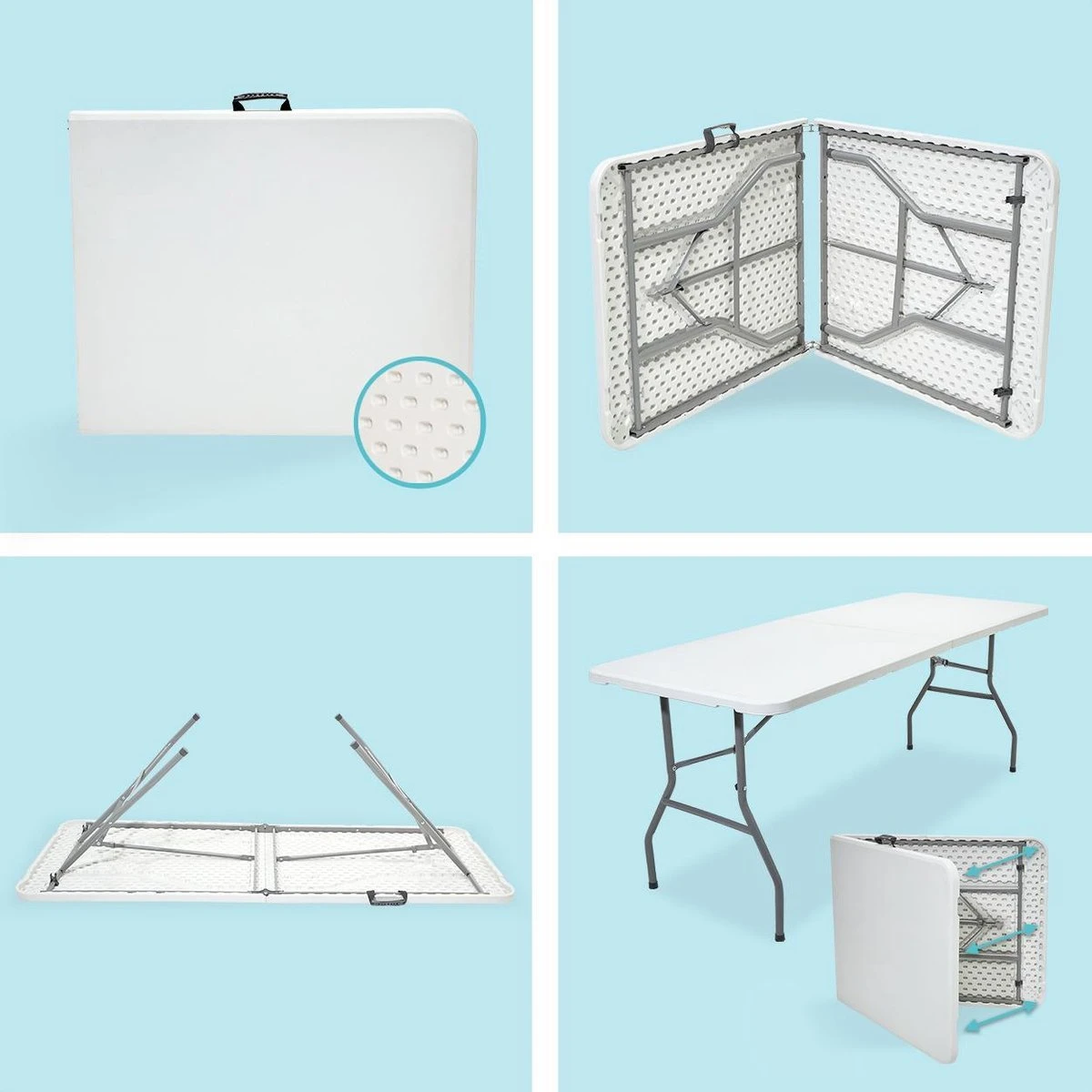 LifeGoods Klaptafel - Inklapbaar - 70x180cm - Verstelbare Vouwtafel - Weerbestendig - Wit LifeGoods Klaptafel - Inklapbaar - 70x180cm - Verstelbare Vouwtafel - Weerbestendig - Wit -Tuinmeubelseries Winkel 1200x1200 32