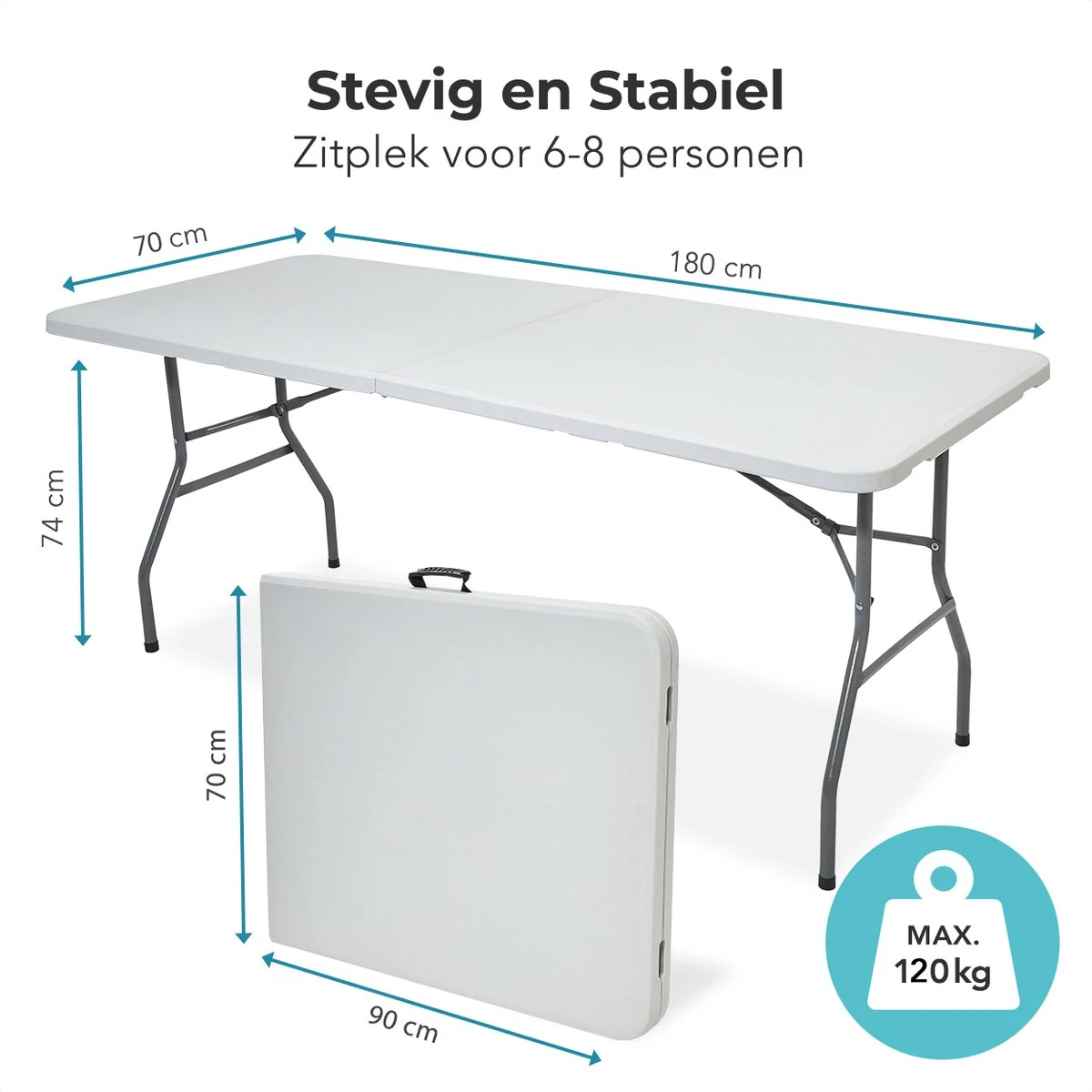 LifeGoods Klaptafel - Inklapbaar - 70x180cm - Verstelbare Vouwtafel - Weerbestendig - Wit LifeGoods Klaptafel - Inklapbaar - 70x180cm - Verstelbare Vouwtafel - Weerbestendig - Wit -Tuinmeubelseries Winkel 1200x1200 33