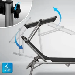 Sens Design Zonnebed - Ligbed Inklapbaar Met Zonneklep - Grijs -Tuinmeubelseries Winkel 1200x1200 359