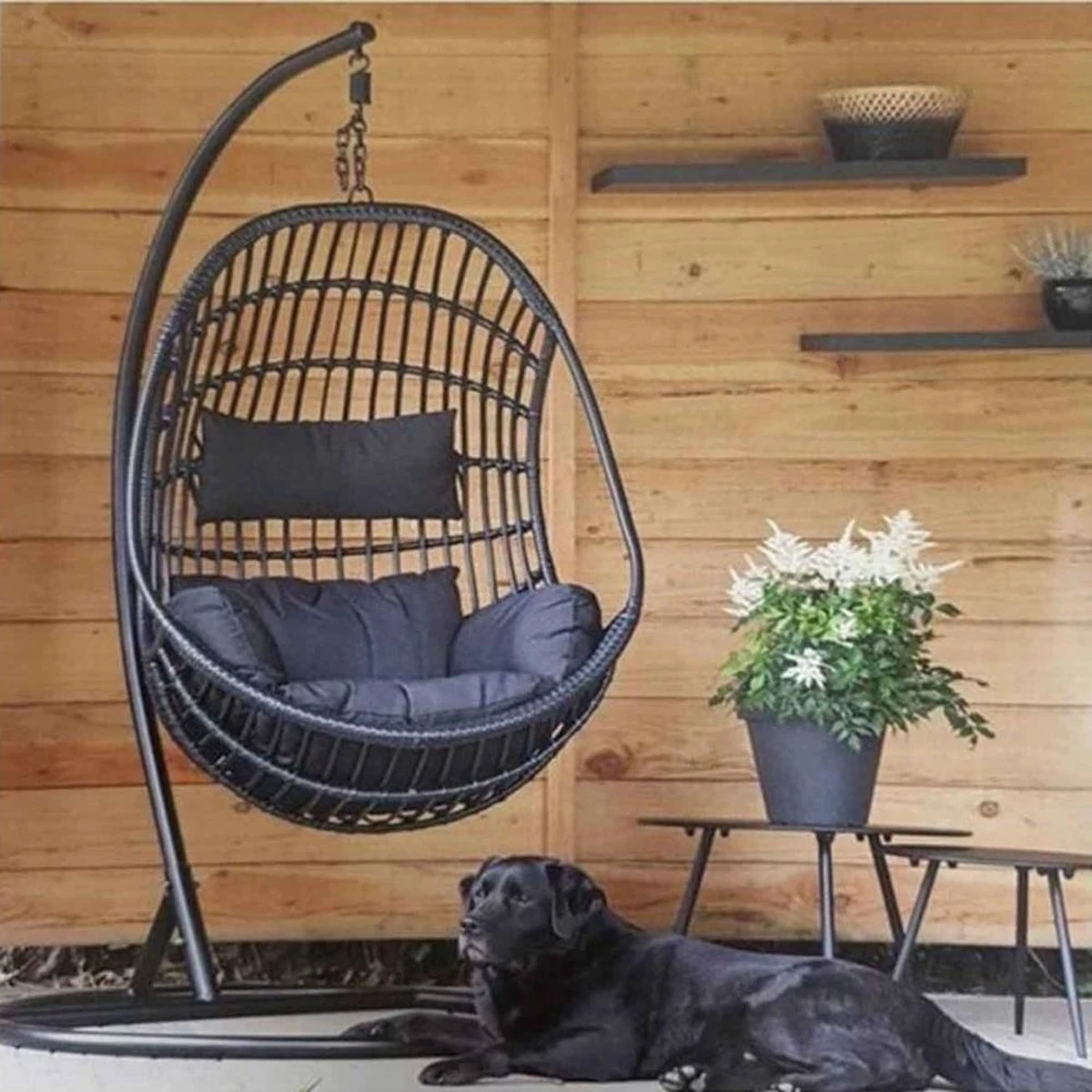 Hangstoel sturdy frame zwart Hangstoel Sturdy Frame Zwart -Tuinmeubelseries Winkel 1200x1200 382