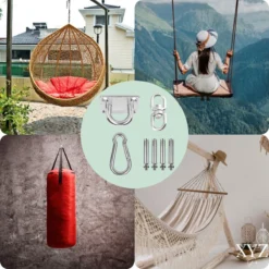 XYZ Goods - Luxe Plafondhaak - Hangmat Bevestigingsset - Schommelhaak - Ophangsysteem - Ophanghaak - Plafondbeugel - Bokszak - Schommelstoel - Hangstoel - RVS 5 XYZ Goods - Luxe Plafondhaak - Hangmat Bevestigingsset - Schommelhaak - Ophangsysteem - Ophanghaak - Plafondbeugel - Bokszak - Schommelstoel - Hangstoel - RVS -Tuinmeubelseries Winkel 1200x1200 389