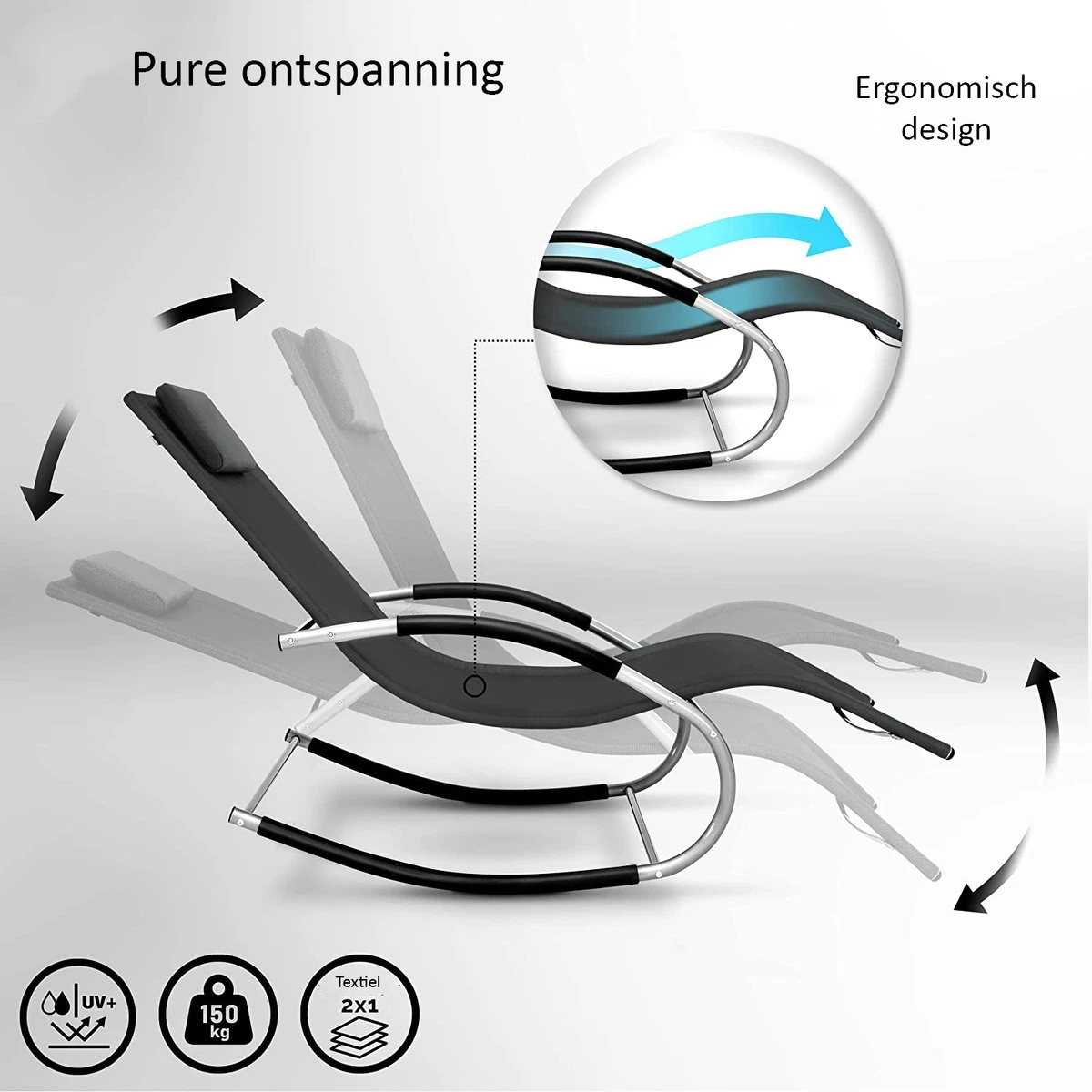 Sens Design Zonnebed - ligbed - weerbestendig - antraciet Sens Design Zonnebed - Ligbed - Weerbestendig - Antraciet -Tuinmeubelseries Winkel 1200x1200 399