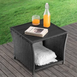 Casaria Polyrattan Bijzettafel - WPC Tafelblad 45x45x40cm – Zwart 8 Casaria Polyrattan Bijzettafel - WPC Tafelblad 45x45x40cm – Zwart -Tuinmeubelseries Winkel 1200x1200 42
