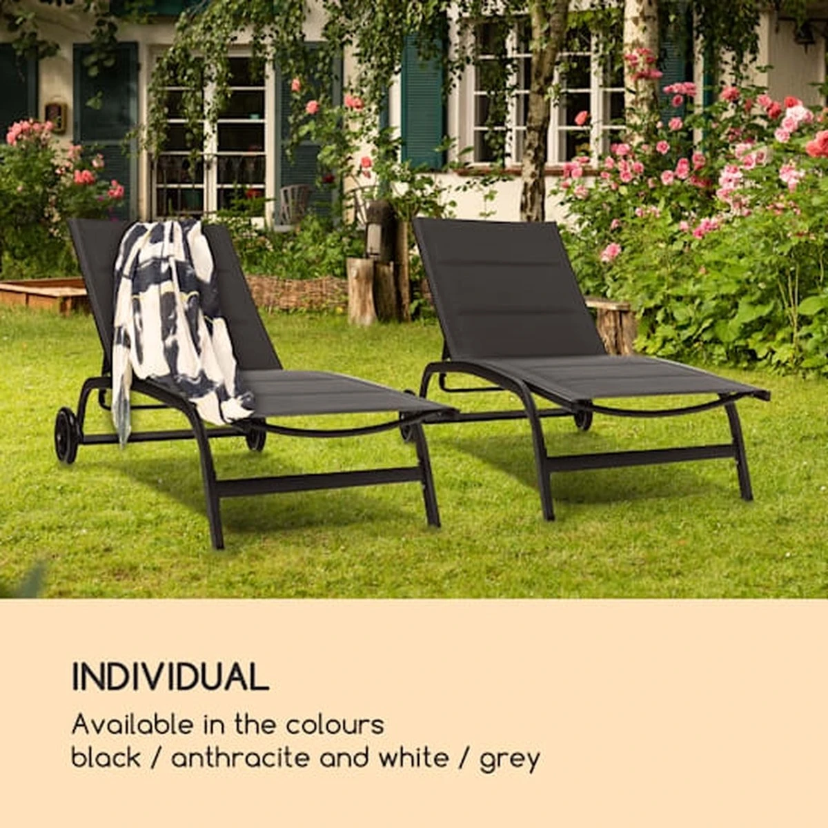Blumfeldt Limala Tuinstoel - Ligstoel - Relaxstoel - rugleuning in 6 standen verstelbaar - 2 vielen - Draagkracht: max. 150 kg Blumfeldt Limala Tuinstoel - Ligstoel - Relaxstoel - Rugleuning In 6 Standen Verstelbaar - 2 Vielen - Draagkracht: Max. 150 Kg -Tuinmeubelseries Winkel 1200x1200 433