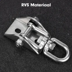 Luxe Ophangsysteem - 180° Schommelen, 360° Roteerbaar - Plafondhaak - Ophanghaak - Hangstoel Buiten - Hangstoel Binnen – Schommelstoel - Schommel - Bokszakken - RVS - Nederlandse Handleiding - -Tuinmeubelseries Winkel 1200x1200 450