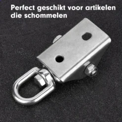 Luxe Ophangsysteem - 180° Schommelen, 360° Roteerbaar - Plafondhaak - Ophanghaak - Hangstoel Buiten - Hangstoel Binnen – Schommelstoel - Schommel - Bokszakken - RVS - Nederlandse Handleiding - -Tuinmeubelseries Winkel 1200x1200 455