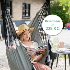 Vita5 XXL Hangstoel | Binnen&Buiten Hangnest | Incl. 2 Kussens En Boekenvak | Volwassenen&Kinderen | Hangmatstoel Tot 225kg | Grijs 4 Vita5 XXL Hangstoel | Binnen&Buiten Hangnest | Incl. 2 Kussens En Boekenvak | Volwassenen&Kinderen | Hangmatstoel Tot 225kg | Grijs -Tuinmeubelseries Winkel 1200x1200 475