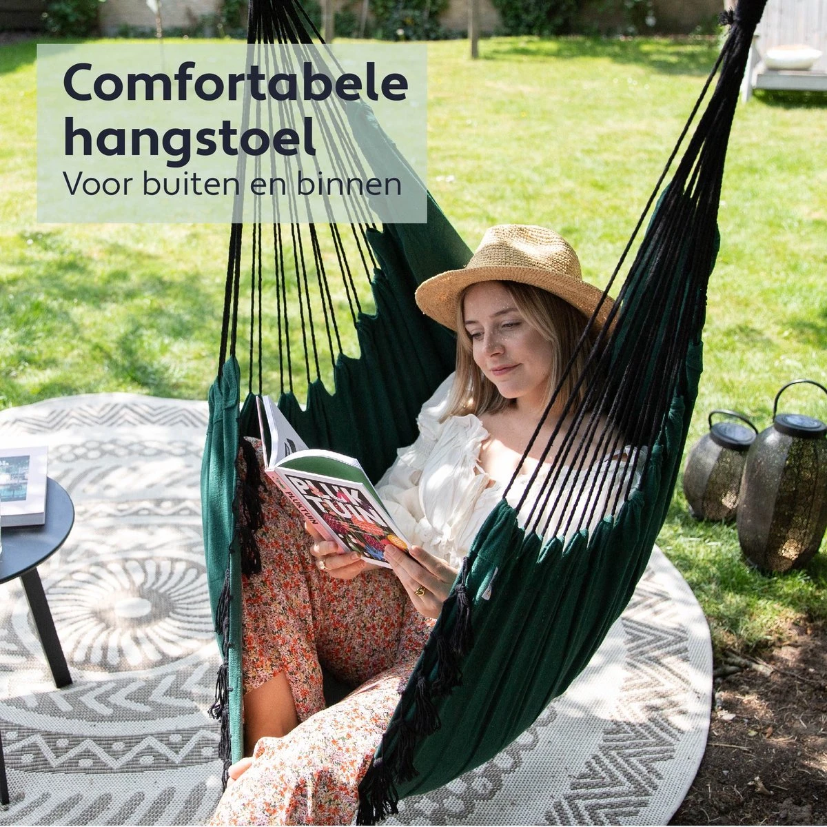 Vita5 XXL Hangstoel | Binnen&Buiten Hangnest | Incl. 2 Kussens en Boekenvak | Volwassenen&Kinderen | Hangmatstoel tot 225kg | Donkergroen Vita5 XXL Hangstoel | Binnen&Buiten Hangnest | Incl. 2 Kussens En Boekenvak | Volwassenen&Kinderen | Hangmatstoel Tot 225kg | Donkergroen -Tuinmeubelseries Winkel 1200x1200 477