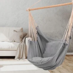 RENALUX Hangstoel Buiten En Binnen - Hangstoel Voor Binnen - Hangstoel Zonder Standaard - Hangstoel Cocoon - Gratis 2 Zachte Kussens - 150 KG - Grijs 5 RENALUX Hangstoel Buiten En Binnen - Hangstoel Voor Binnen - Hangstoel Zonder Standaard - Hangstoel Cocoon - Gratis 2 Zachte Kussens - 150 KG - Grijs -Tuinmeubelseries Winkel 1200x1200 485