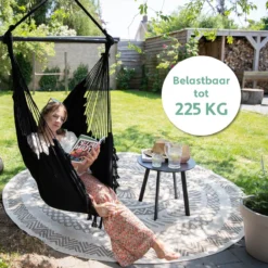Vita5 XXL Hangstoel - Binnen&Buiten Hangnest - Incl. 2 Kussens En Boekenvak - Volwassenen&Kinderen - Hangmatstoel Tot 225kg - Zwart 4 Vita5 XXL Hangstoel - Binnen&Buiten Hangnest - Incl. 2 Kussens En Boekenvak - Volwassenen&Kinderen - Hangmatstoel Tot 225kg - Zwart -Tuinmeubelseries Winkel 1200x1200 501