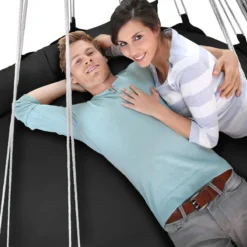 Hangnest Voor Binnen & Buiten. Met Groot En Dik Kussen Voor Volwassenen & Kinderen. Belastbaar Tot 125 Kg. VITA5 (Zwart) 2 Hangnest Voor Binnen & Buiten. Met Groot En Dik Kussen Voor Volwassenen & Kinderen. Belastbaar Tot 125 Kg. VITA5 (Zwart) -Tuinmeubelseries Winkel 1200x1200 504