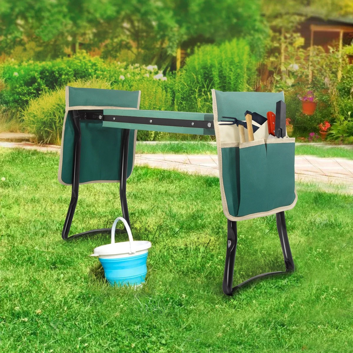 Uten - kniebankje tuin - knie steun - tuinkruk inklapbaar - kniesteun tuinieren - kniekussen - tot 150 kg - Groen Uten - Kniebankje Tuin - Knie Steun - Tuinkruk Inklapbaar - Kniesteun Tuinieren - Kniekussen - Tot 150 Kg - Groen -Tuinmeubelseries Winkel 1200x1200 552