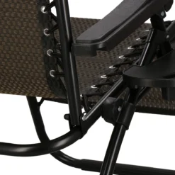 Springos Tuinstoel | Ligstoel | Opvouwbaar | Verstelbaar | Ergonomische Hoofdsteun | Bruin / Zwart -Tuinmeubelseries Winkel 1200x1200 570