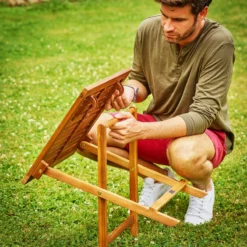 Merkloos EezyLife Houten Bijzettafel - 46x46x46cm - Acacia Hout - Tuintafel -Tuinmeubelseries Winkel 1200x1200 602