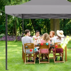 LifeGoods Partytent - 3x4.5 M - Zijwanden - Easy Up - Opvouwbaar - Waterdicht - Draagtas Met Wieltjes - Donkergrijs -Tuinmeubelseries Winkel 1200x1200 63