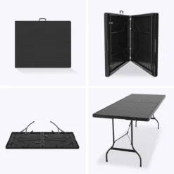LifeGoods Klaptafel - Inklapbaar - 180 Cm - 6 Tot 8 Personen - Zwart -Tuinmeubelseries Winkel 1200x1200 634