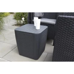ALLIBERT Keter Luzon Opbergtafel - 39x39x43cm - Donkergrijs -Tuinmeubelseries Winkel 1200x1200 636